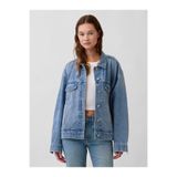 GAP Kadın Açık Mavi Oversized Icon Denim Ceket