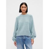 Gap Kadın Açık Mavi Relaxed Yaka Bisiklet Yaka Kazak - XL