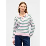 Gap Kadın Açık Pembe Cashsoft Relaxed Triko Polo Kazak - XL