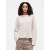 Gap Kadın Bej Cashsoft Relaxed Crewneck Kazak - M