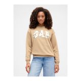 GAP Kadın Bej Relaxed Logo Sweatshirt