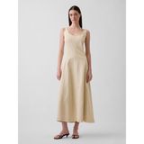 Gap Kadın Bej Scoop Neck Maxi Elbise - XS