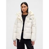 Gap Kadın Beyaz Gap Logo Puffer Şişme Mont - XL