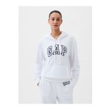GAP Kadın Beyaz Logo Havlu Kumaş Sweatshirt