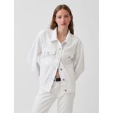 Gap Kadın Beyaz Oversized Icon Denim Ceket - XS - S