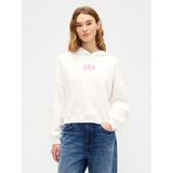 Gap Kadın Beyaz Relaxed Gap Logo Fleece Sweatshirt