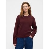 Gap Kadın Bordo Cashsoft Relaxed Crewneck Kazak - M