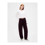GAP Kadın Bordo High Rise Kadife Barrel Pantolon