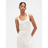 Gap Kadın Çiçek Desenli Pointelle Scoopneck Tank Pijama Üstü - XS