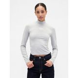Gap Kadın Gri Crop Gap Logo Mockneck T-Shirt