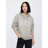 Gap Kadın Gri Gap Logo Fleece Fermuarlı Sweatshirt - XL