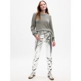 Gap Kadın Gri High Rise Vintage Slim Vegan Suni Deri Pantolon - 28/REG