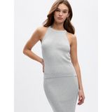 Gap Kadın Gri Metalik Simli Triko Kazak - XL