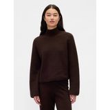 GAP Kadın Kahverengi CashSoft Shaker Örgü Turtleneck Kazak