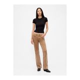 GAP Kadın Kahverengi Low Rise Kadife Long & Lean Pantolon