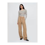 GAP Kadın Kahverengi Mid Rise Easy Utility Barrel Pantolon