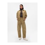 GAP Kadın Kahverengi Mid Rise Twill Barrel Pantolon