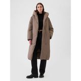 GAP Kadın Kahverengi PrimaLoft® Big Puff Şişme Uzun Mont