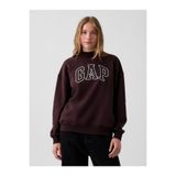 GAP Kadın Kahverengi VintageSoft Oversized Mockneck Logo Sweatshirt