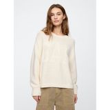 Gap Kadın Kırık Beyaz Gap Logo Oversize Kazak - XL
