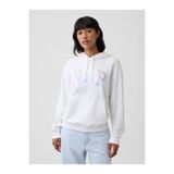 GAP Kadın Kırık Beyaz Logo Havlu Kumaş Sweatshirt