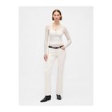GAP Kadın Kırık Beyaz Low Rise Corduroy Long & Lean Pantolon