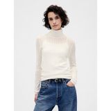 Gap Kadın Kırık Beyaz Pointelle Turtleneck Kazak - S