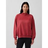 Gap Kadın Kırmızı Heavyweight Fransız Havlu Kumaş Oversized Mockneck Sweatshirt - L - XL