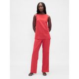 Gap Kadın Kırmızı Low Rise Keten Karışımı Flare Pantolon - 25