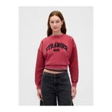 GAP Kadın Kırmızı Stranger Things Yastıklı Kol Logolu Sweatshirt