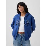 Gap Kadın Kobalt Mavisi Gap Logo Fleece Fermuarlı Sweatshirt - XS