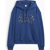 Gap Kadın Kobalt Mavisi Gap Logo Fleece Fermuarlı Sweatshirt