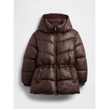 Gap Kadın Koyu Kahverengi Coldcontrol Max Relaxed Midi Puffer Şişme Mont - XL