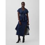 Gap Kadın Koyu Mavi Gap × Hfr Fırfırlı Denim Midi Etek By Igdalyah - 27
