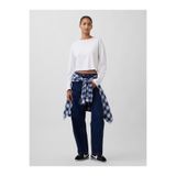 GAP Kadın Koyu Mavi High Rise Barrel Jean Pantolon
