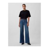 GAP Kadın Koyu Mavi High Rise Stride Wide-leg Jean Pantolon