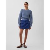 Gap Kadın Koyu Mavi Mid Rise Kargo Mini Etek - XS