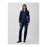 GAP Kadın Koyu Mavi Mid Rise Relaxed Straight Jean Pantolon