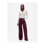 GAP Kadın Koyu Pembe High Rise Stride Wide-Leg Jean Pantolon