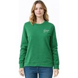 Gap Kadın Koyu Yeşil Logo Crewneck Sweatshirt V-Logo Doorbuster Crew - M