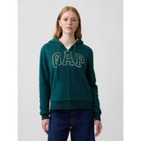 Gap Kadın Koyu Yeşil Relaxed Gap Logo Sherpa-Astarlı Fermuarlı Sweatshirt - 2XL