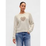 Gap Kadın Krem Cotton-Blend Raglan Crewneck Kazak - XL