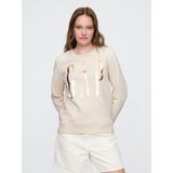 Gap Kadın Krem Relaxed Gap Logo Sweatshirt