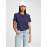 Gap Kadın Lacivert %100 Pamuk VintageSoft Bisiklet Yaka T-Shirt - XL