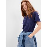 GAP Kadın Lacivert %100 Pamuk VintageSoft Bisiklet Yaka T-Shirt