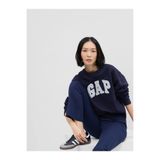 GAP Kadın Lacivert Gap Logo Bisiklet Yaka Fleece Sweatshirt