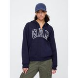 Gap Kadın Lacivert Gap Logo Fleece Fermuarlı Sweatshirt - XL