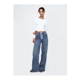 GAP Kadın Lacivert Mid Rise Easy Baggy Jean Pantolon