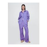 GAP Kadın Mavi %100 Organik Pamuk Poplin Easy Wide-Leg Pantolon