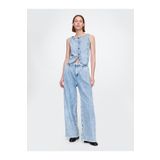 GAP Kadın Mavi 365 High Rise Ultrasoft Pileli Denim Pantolon